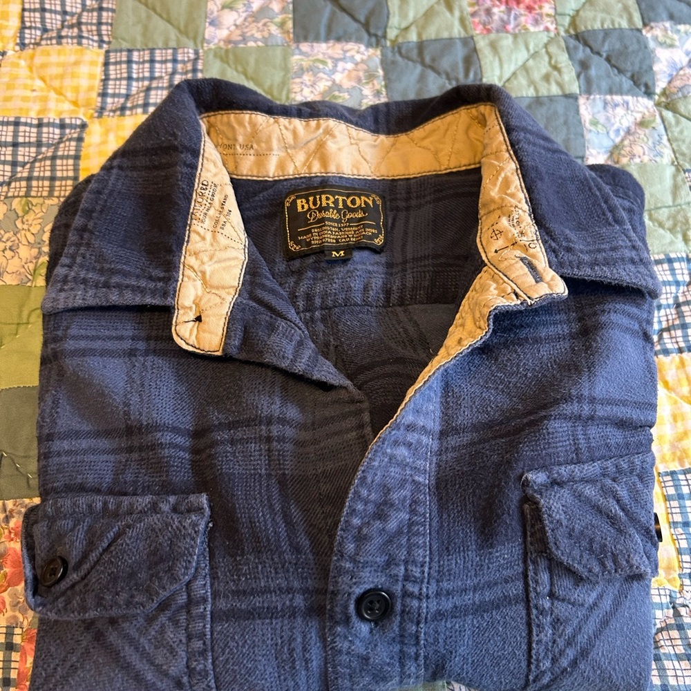 Burton Men's Navy Plaid Shirt Jacket